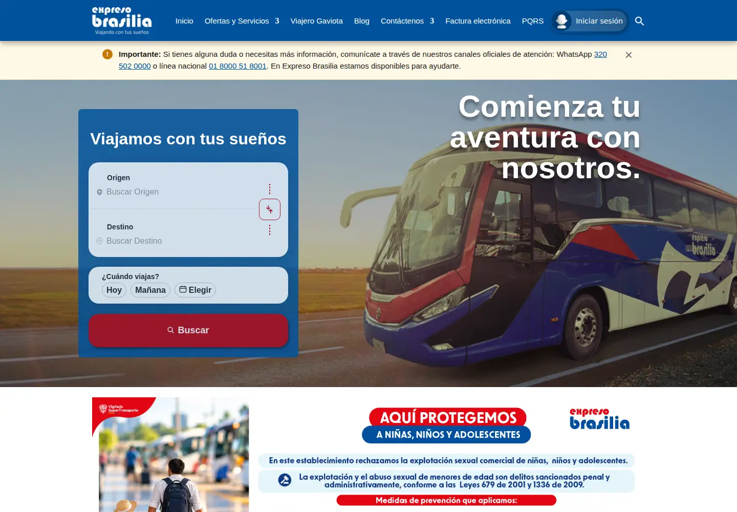 Captured homepage of expresobrasilia.com in the current scan