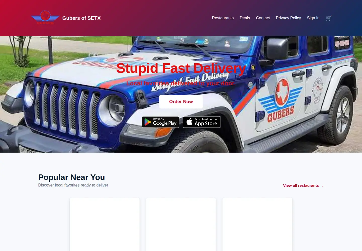 Captured homepage of gubersofsetx.com in the current scan