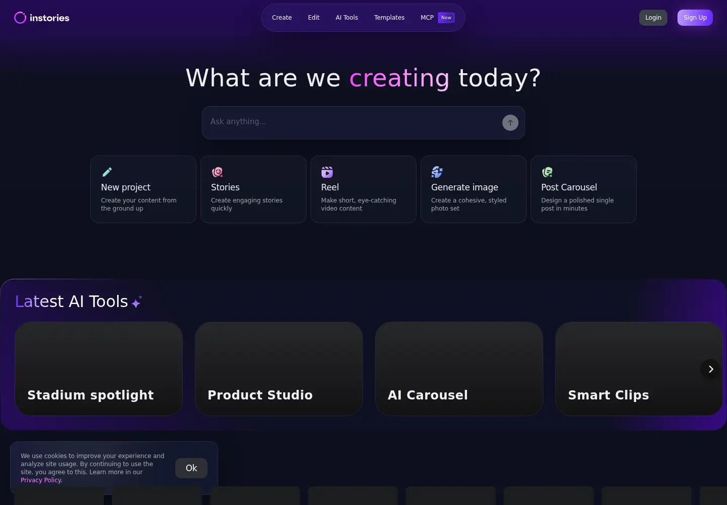 Screenshot of instories.com