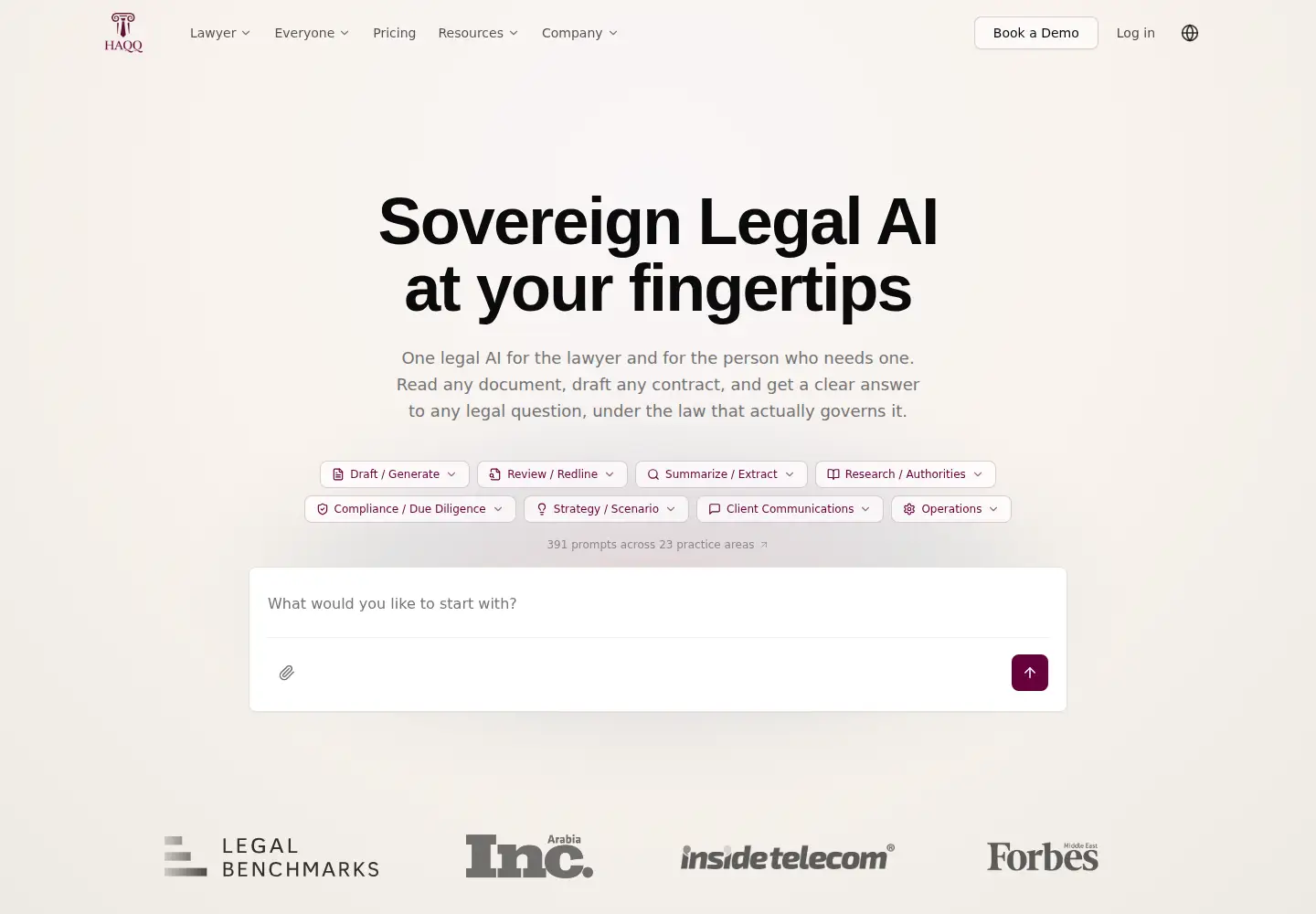 Captured homepage of haqq.ai in the current scan
