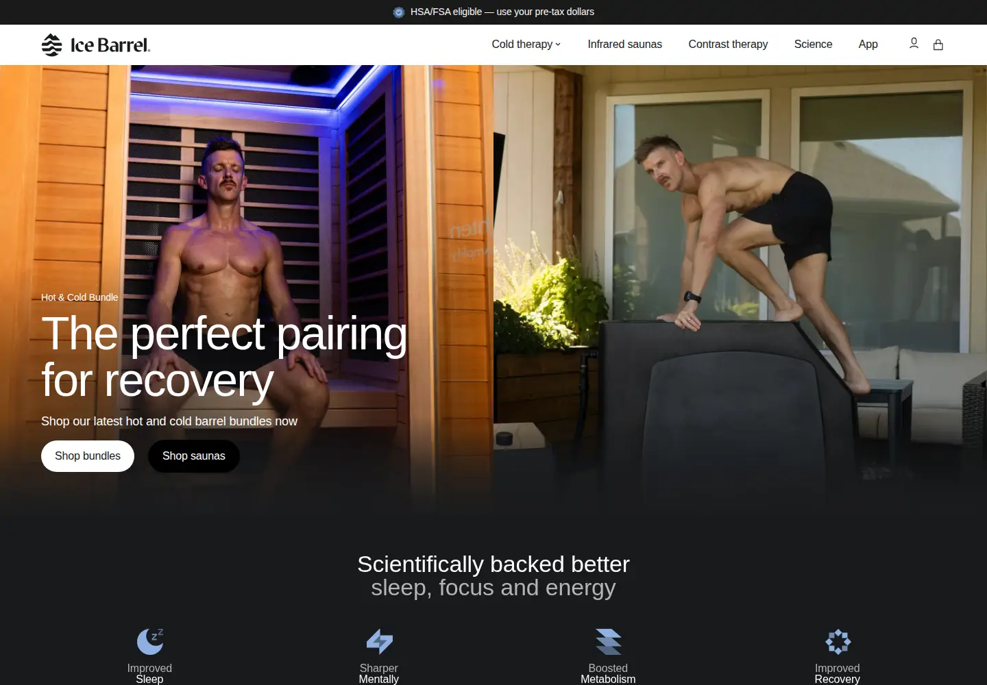 Captured homepage of icebarrel.com in the current scan