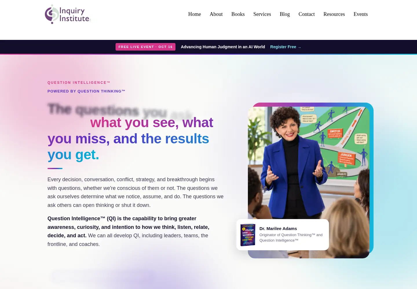 Screenshot of inquiryinstitute.com