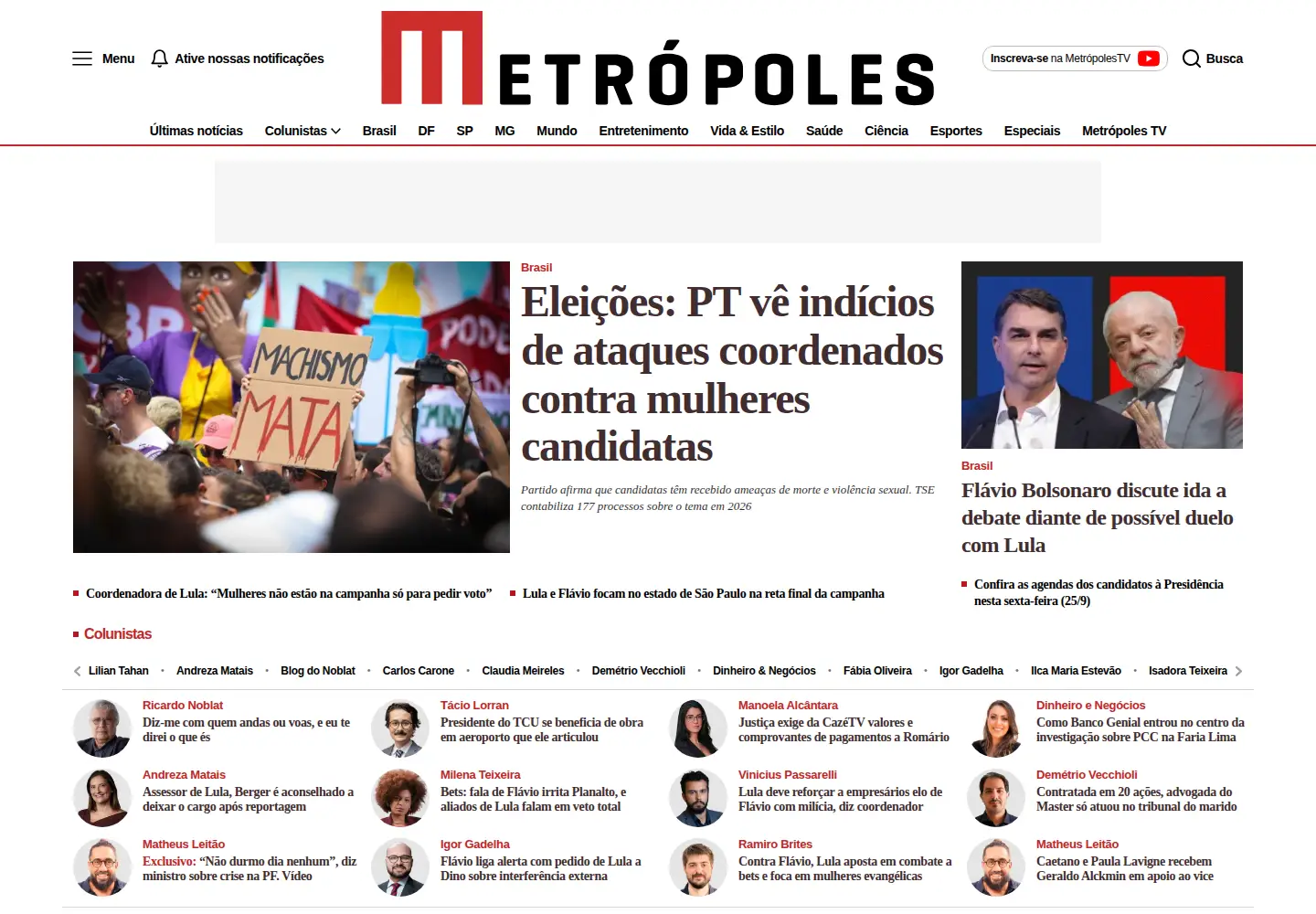 Screenshot of metropoles.com