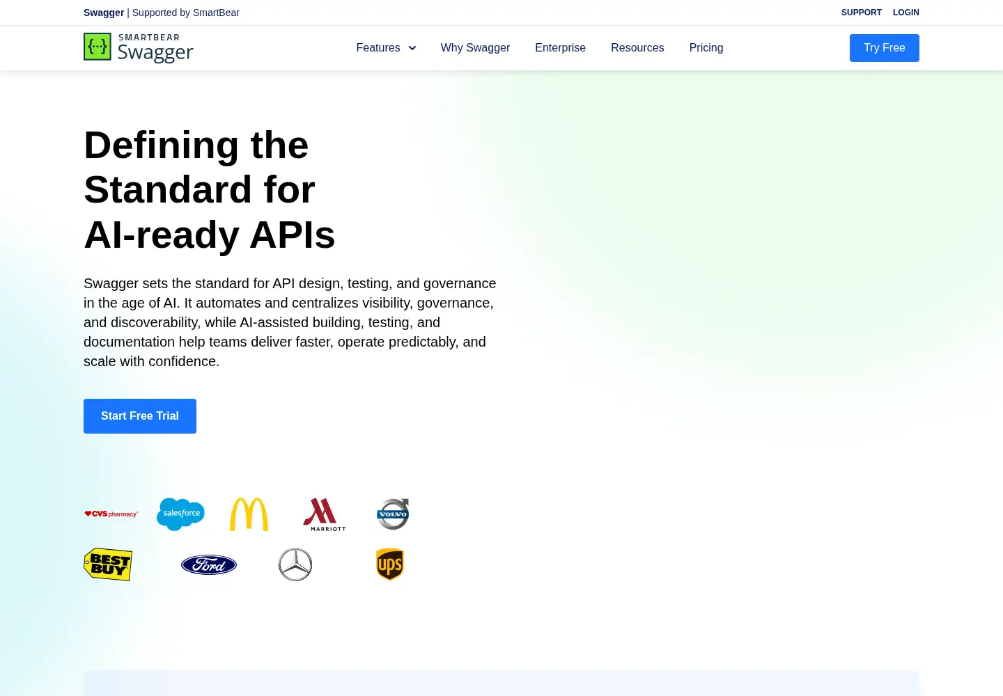 Screenshot of swaggerhub.com