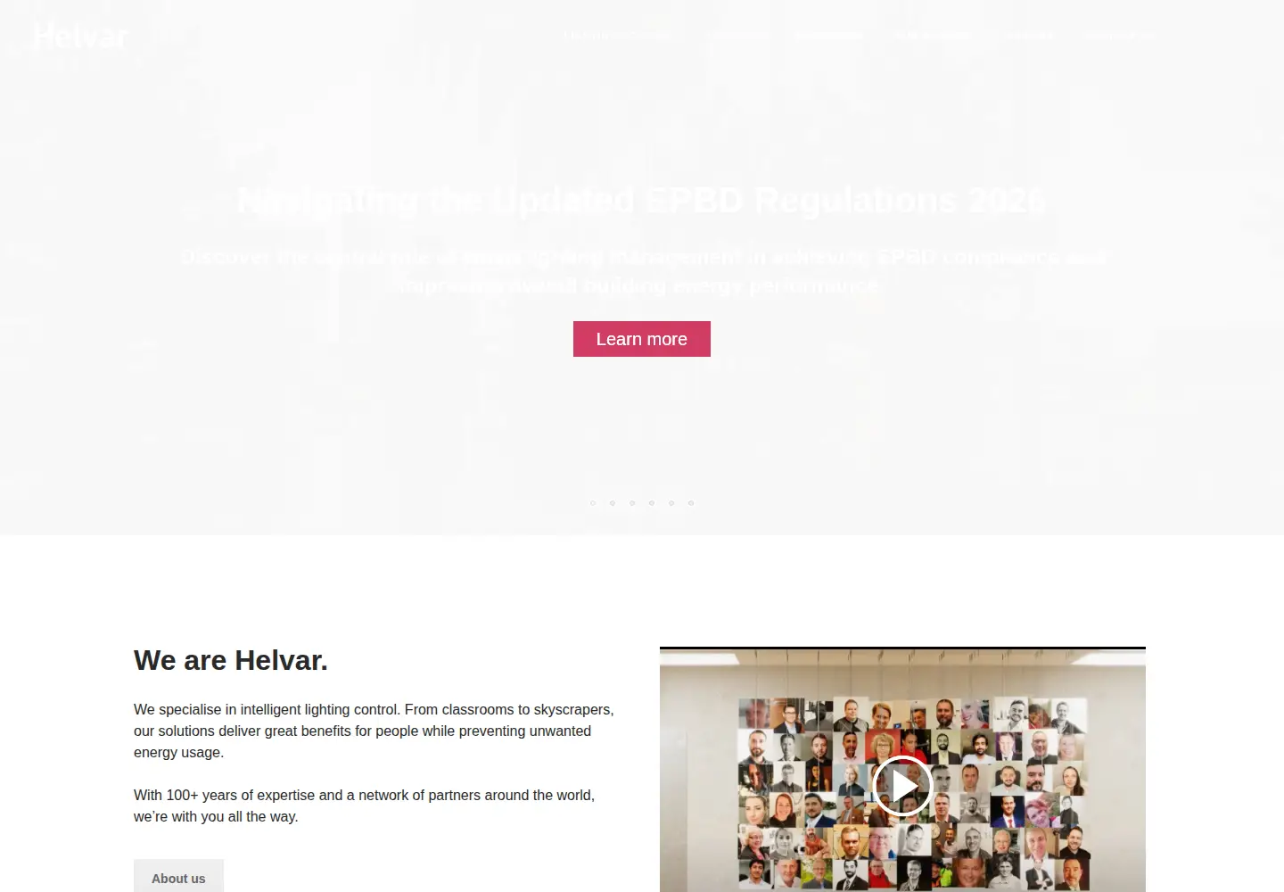 Screenshot of helvar.com