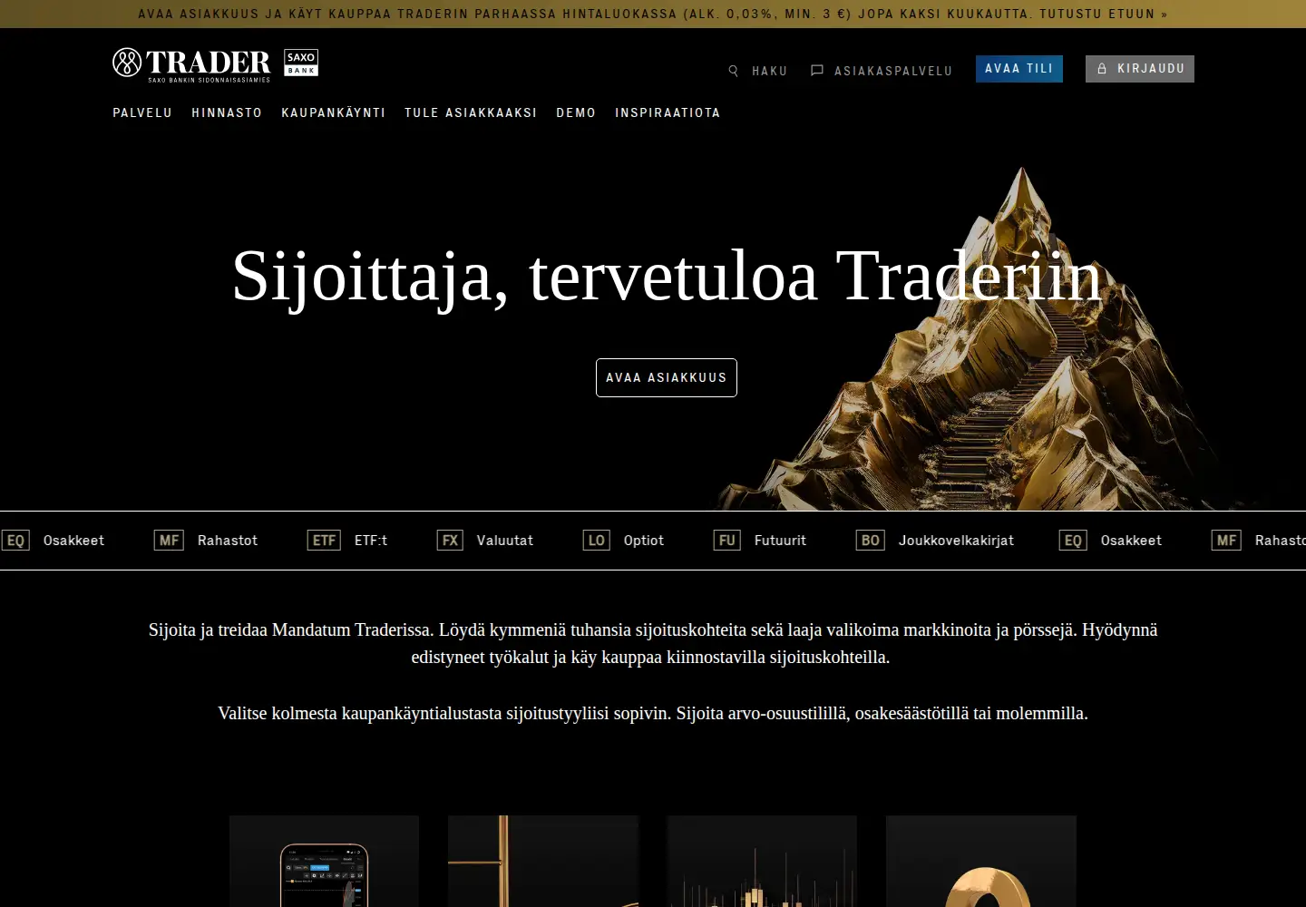 Screenshot of mandatumtrader.fi