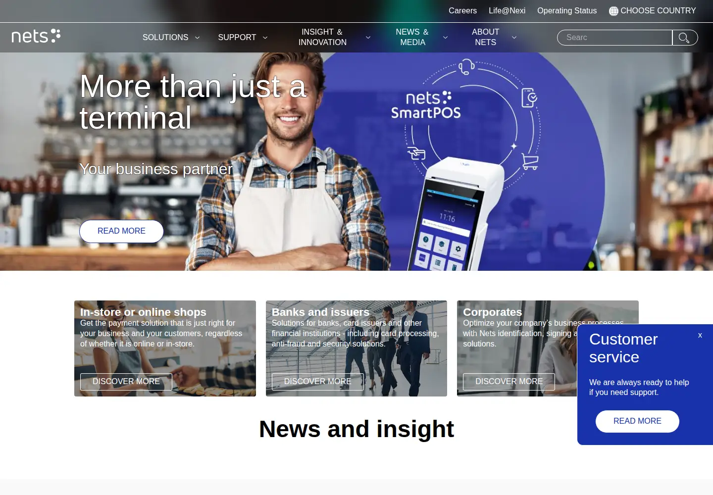 Screenshot of nets.eu