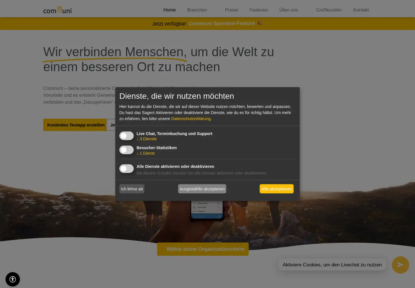 Screenshot of communiapp.de