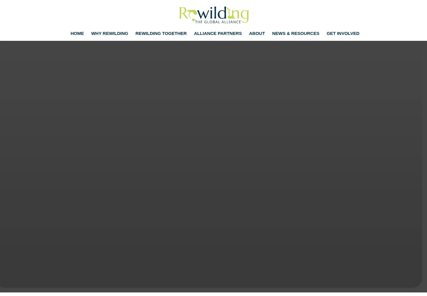 Screenshot of globalrewilding.earth