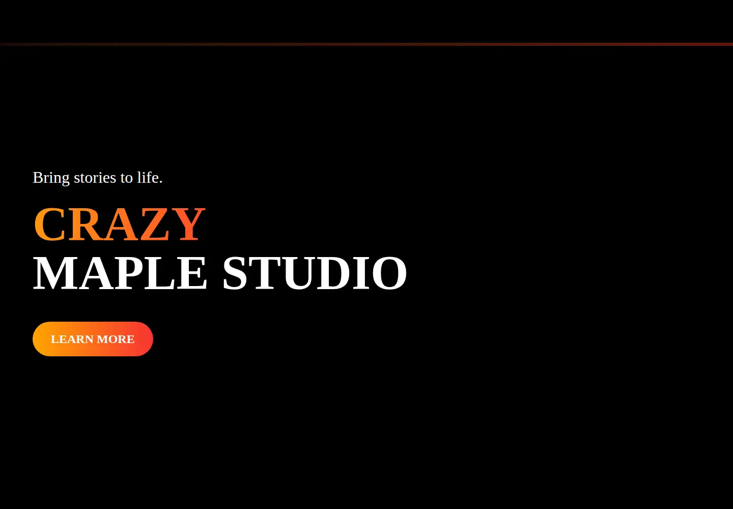 Captured homepage of crazymaplestudios.com in the current scan