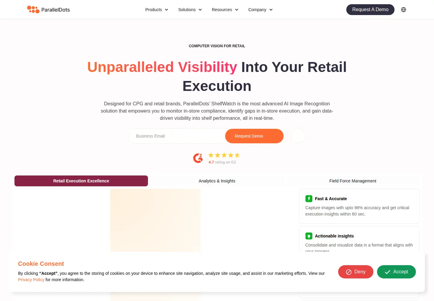 Screenshot of paralleldots.com