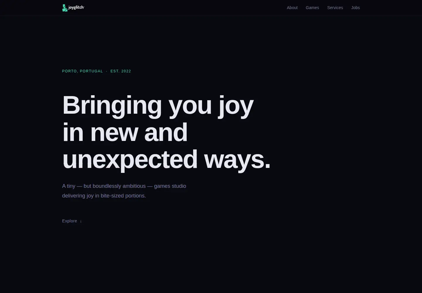 Captured homepage of joyglitch.com in the current scan