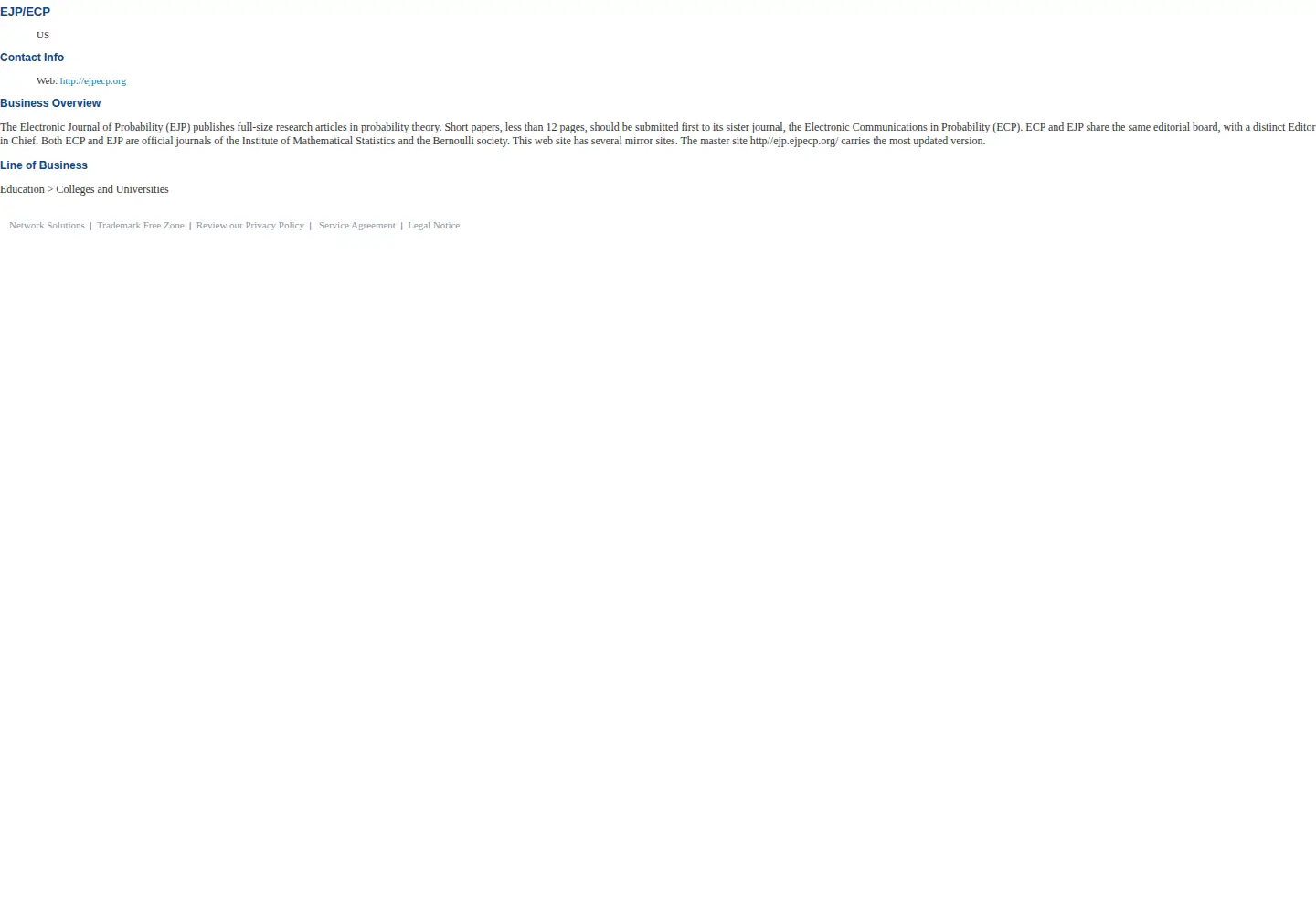 Screenshot of ejpecp.org