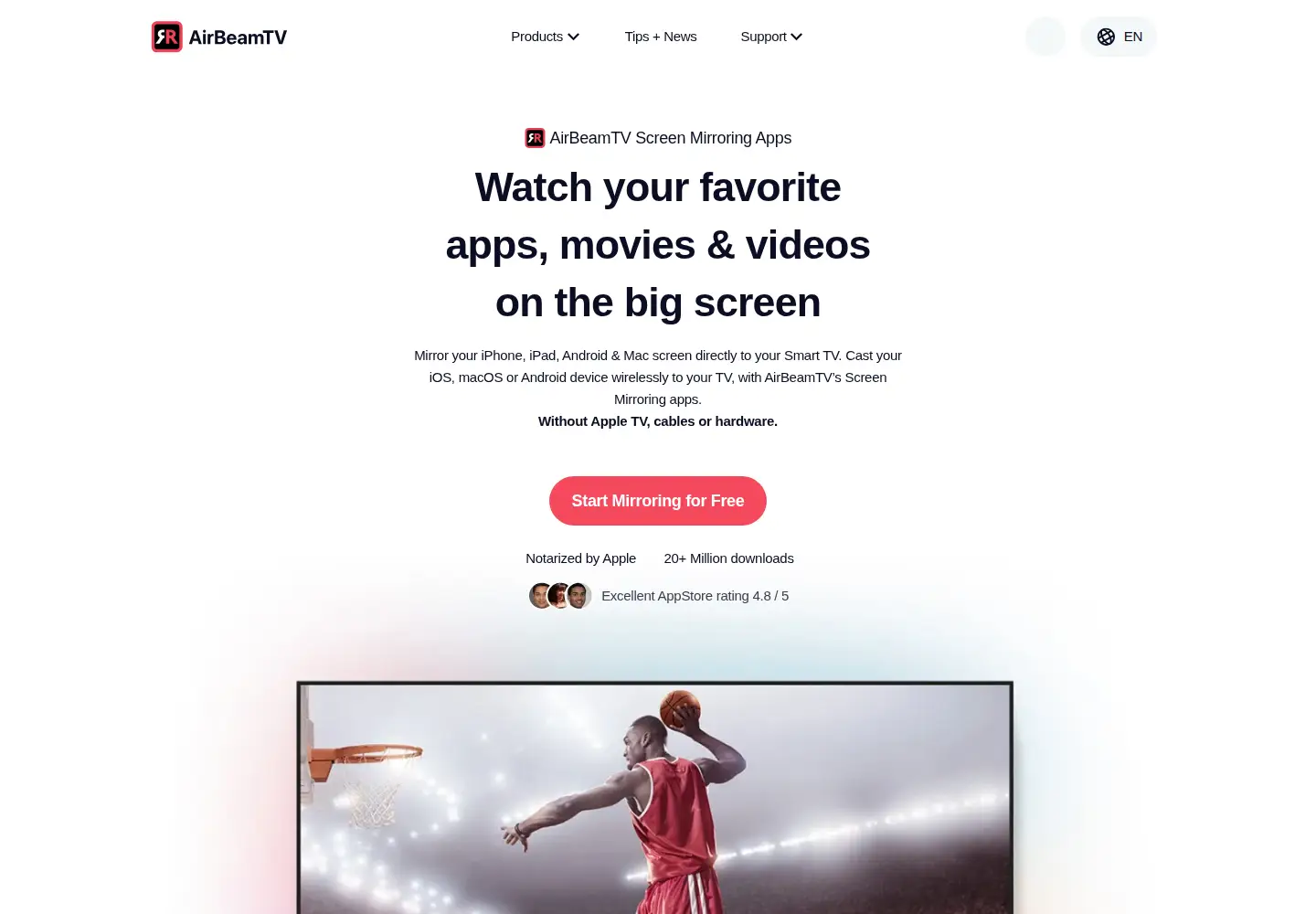 Screenshot of airbeam.tv