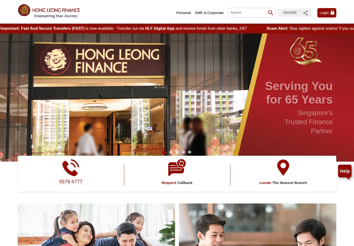 Screenshot of hlf.com.sg