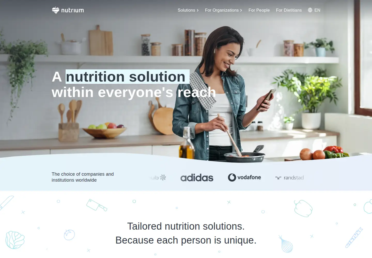 Screenshot of nutrium.com