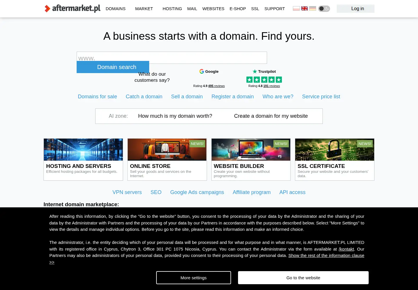Screenshot of aftermarket.pl