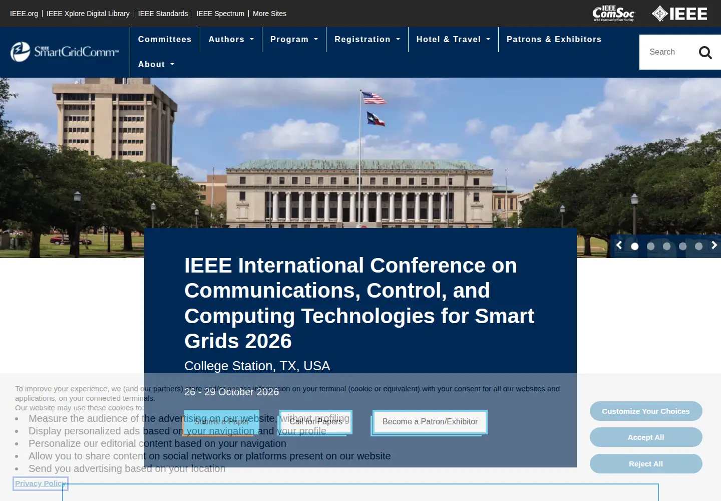Screenshot of ieee-smartgridcomm.org