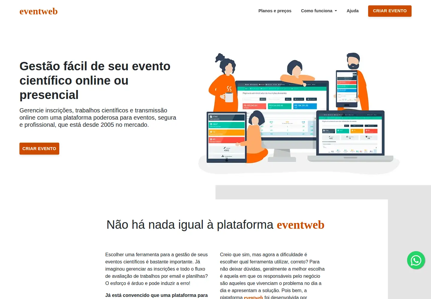 Screenshot of eventweb.com.br