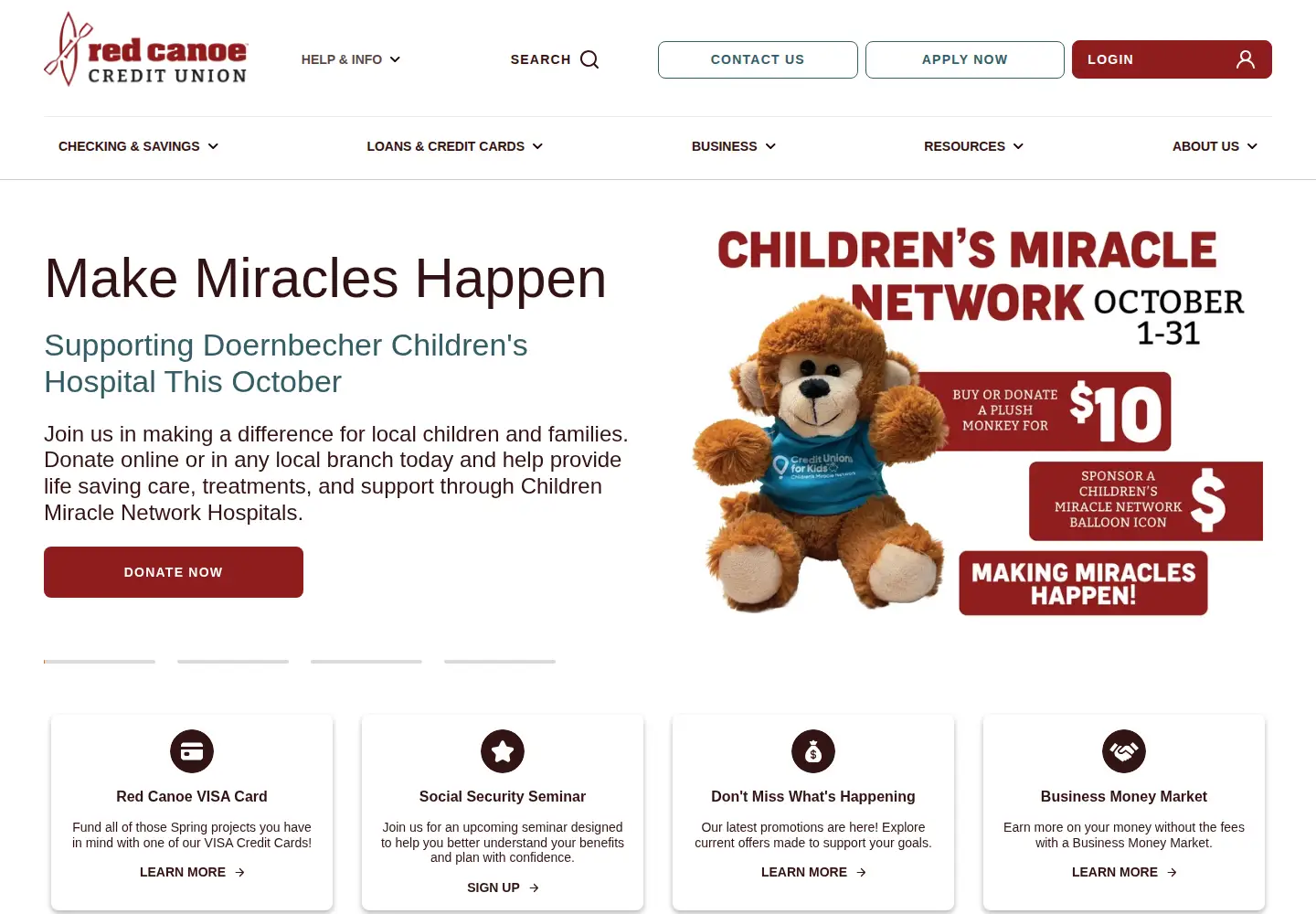 Screenshot of redcanoecu.com
