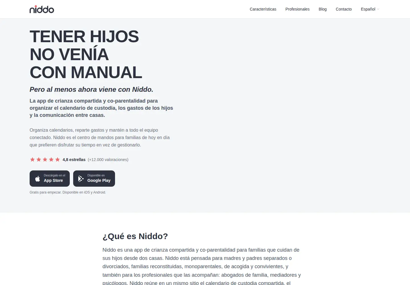 Screenshot of niddoapp.com