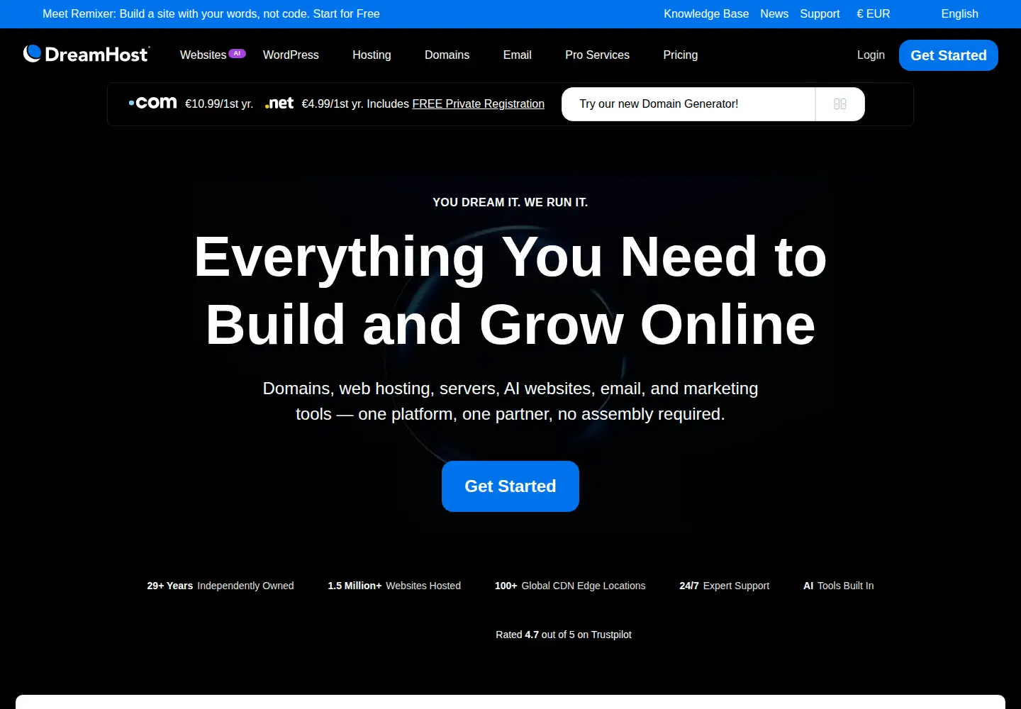 Screenshot of dreambook.com