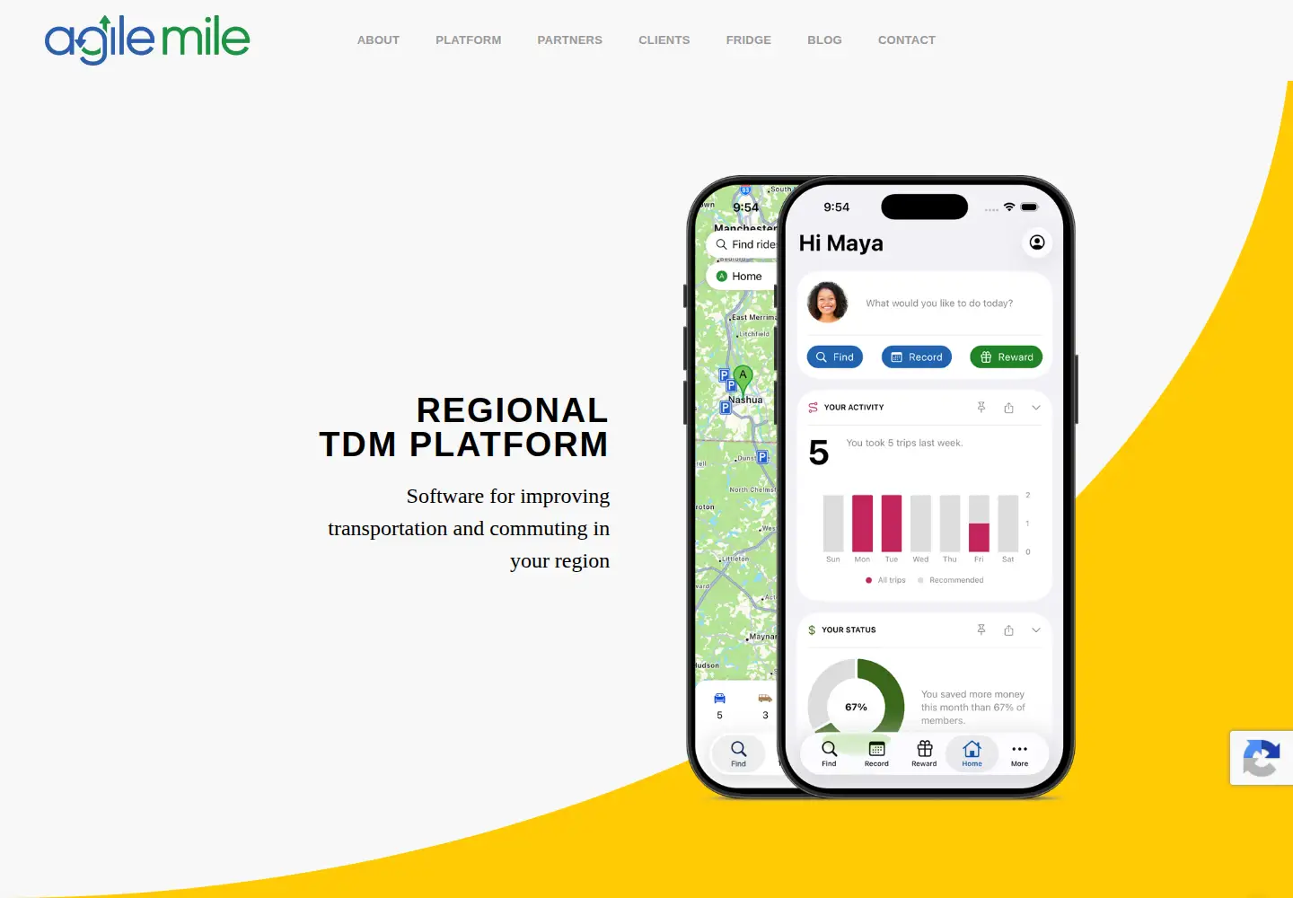 Screenshot of agilemile.com