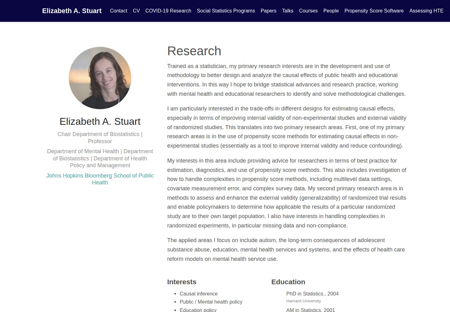 Screenshot of elizabethstuart.org