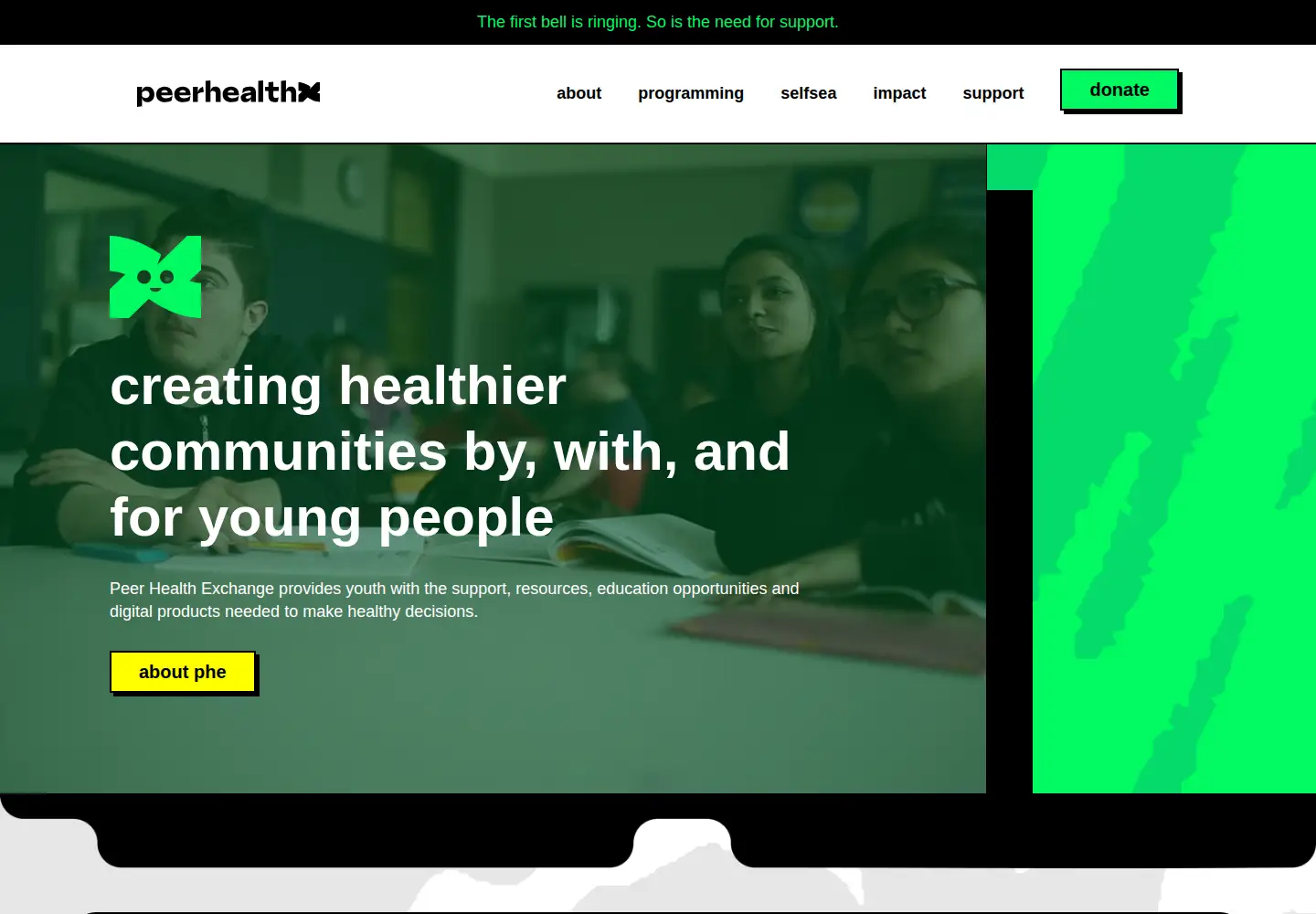 Screenshot of peerhealthexchange.org