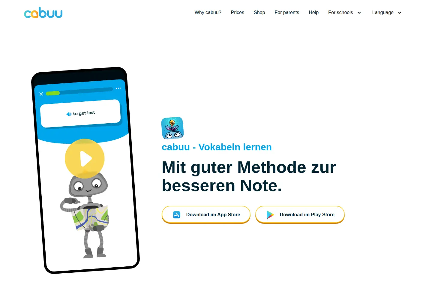 Captured homepage of cabuu.app in the current scan