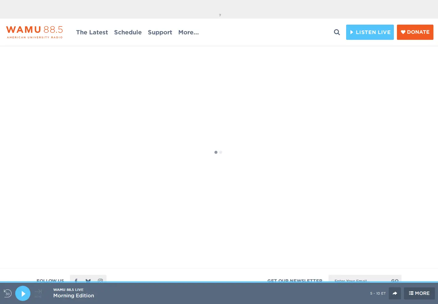 Screenshot of wamu.org