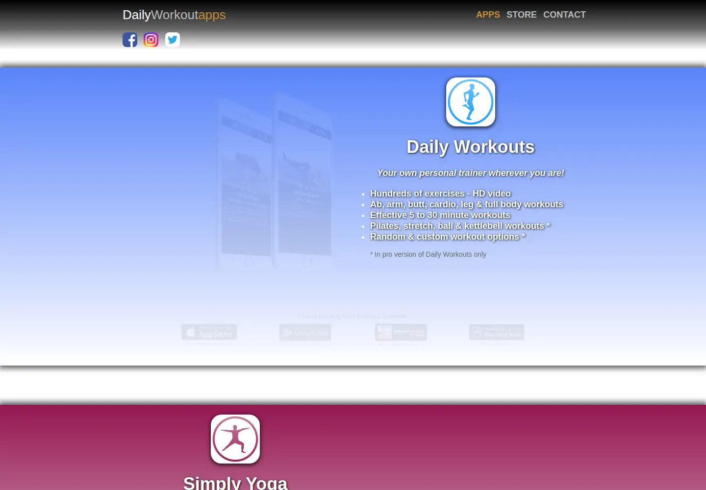 Screenshot of dailyworkoutapps.com