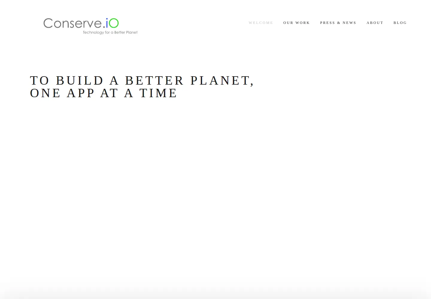 Screenshot of conserve.io