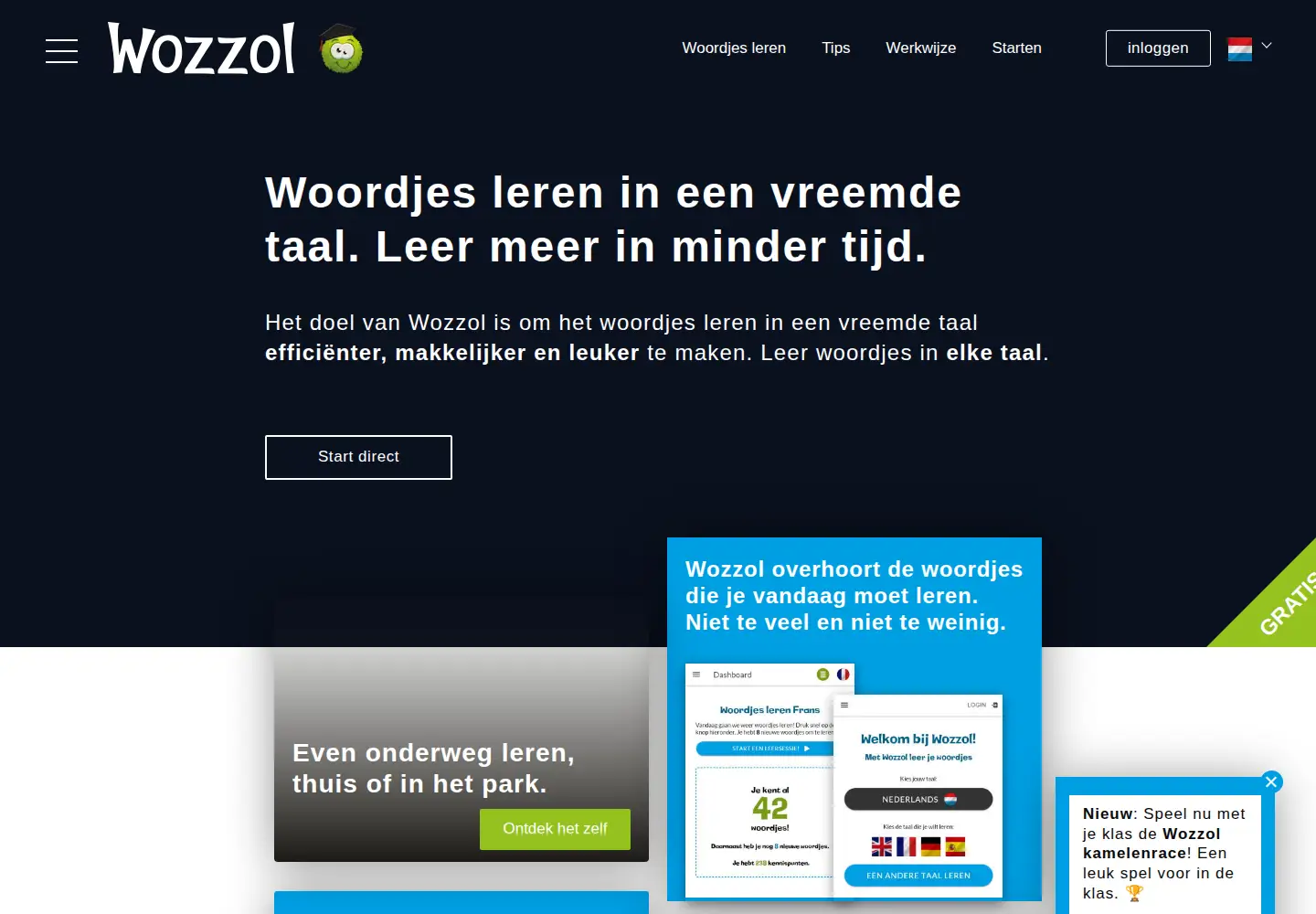 Screenshot of wozzol.nl