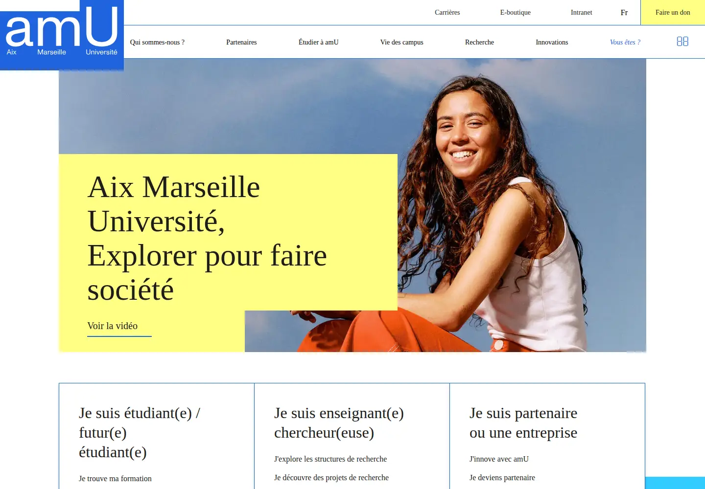 Screenshot of univ-amu.fr
