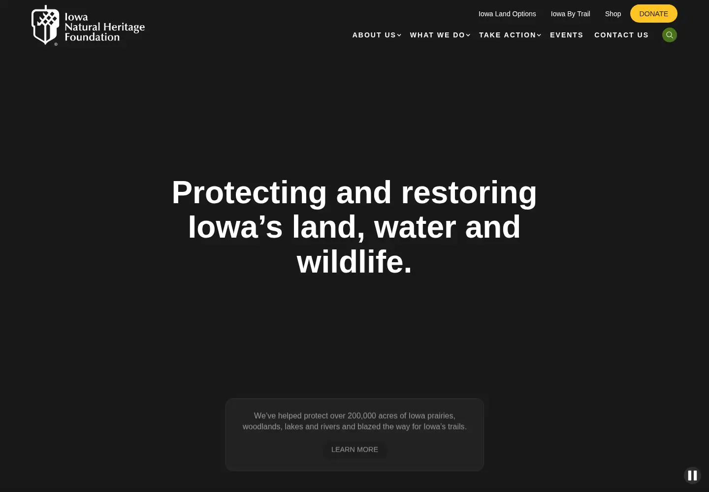 Screenshot of inhf.org