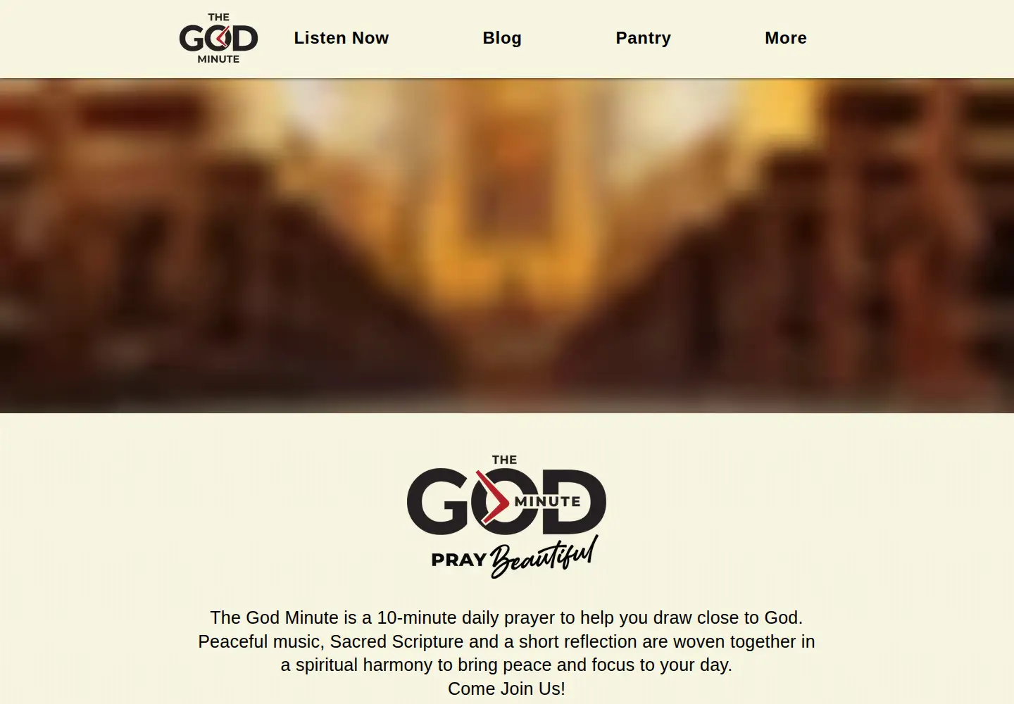 Screenshot of thegodminute.org