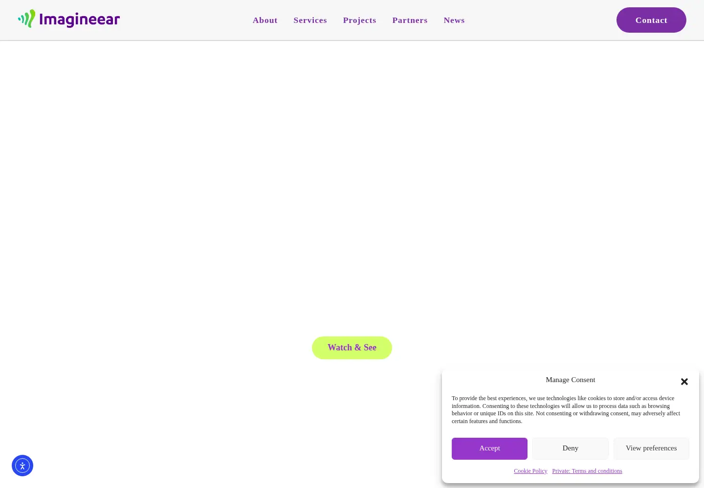 Screenshot of imagineear.com