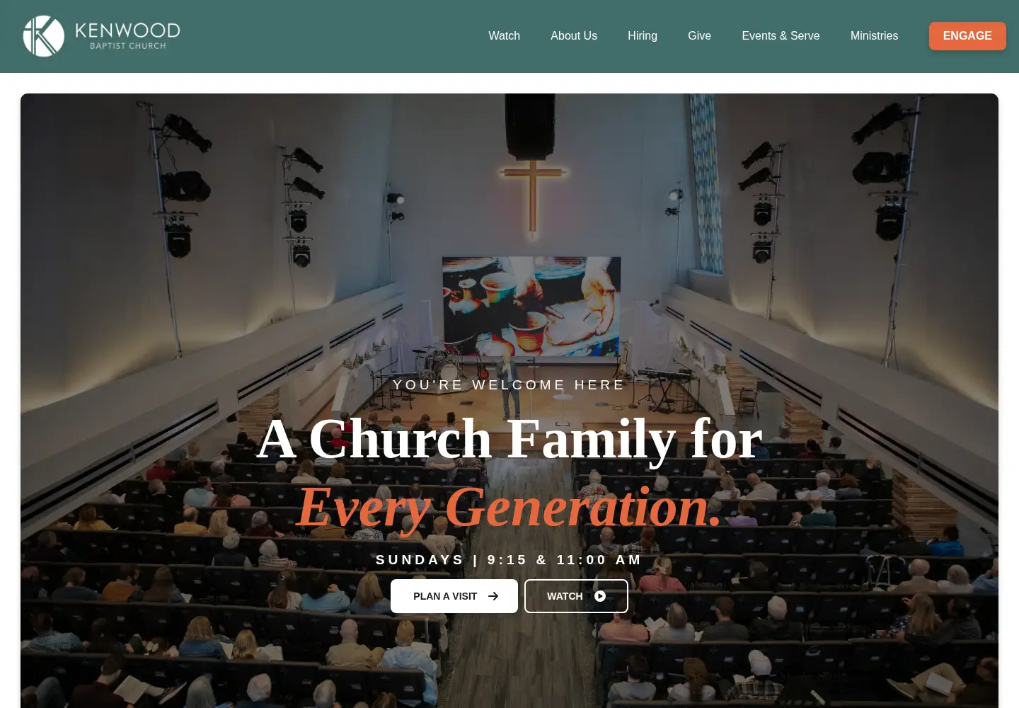 Screenshot of kenwoodbaptist.org