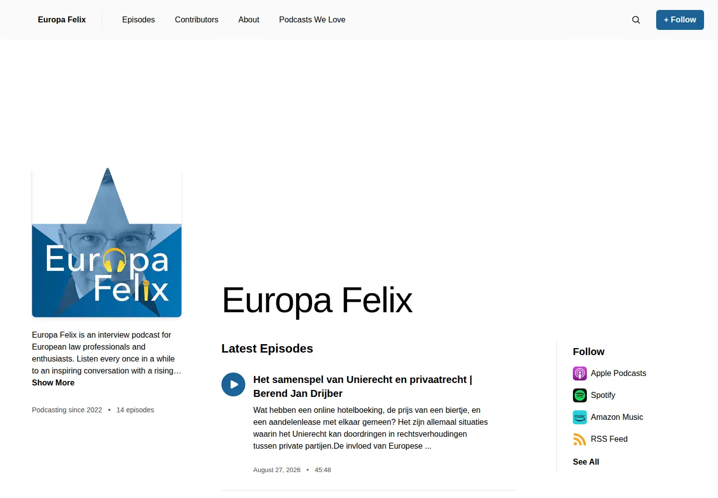 Screenshot of europafelix.eu