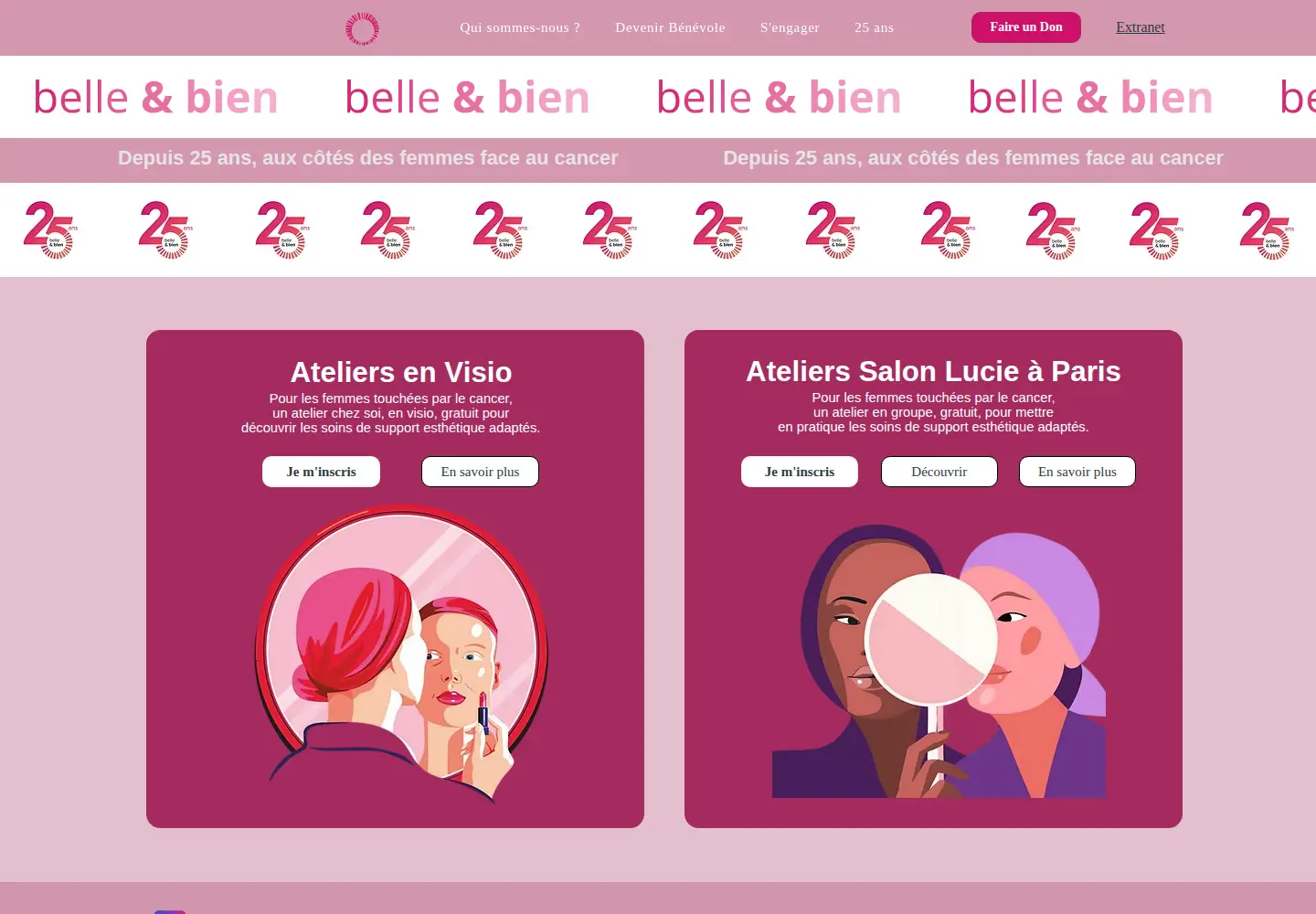 Captured homepage of bellebien.fr in the current scan