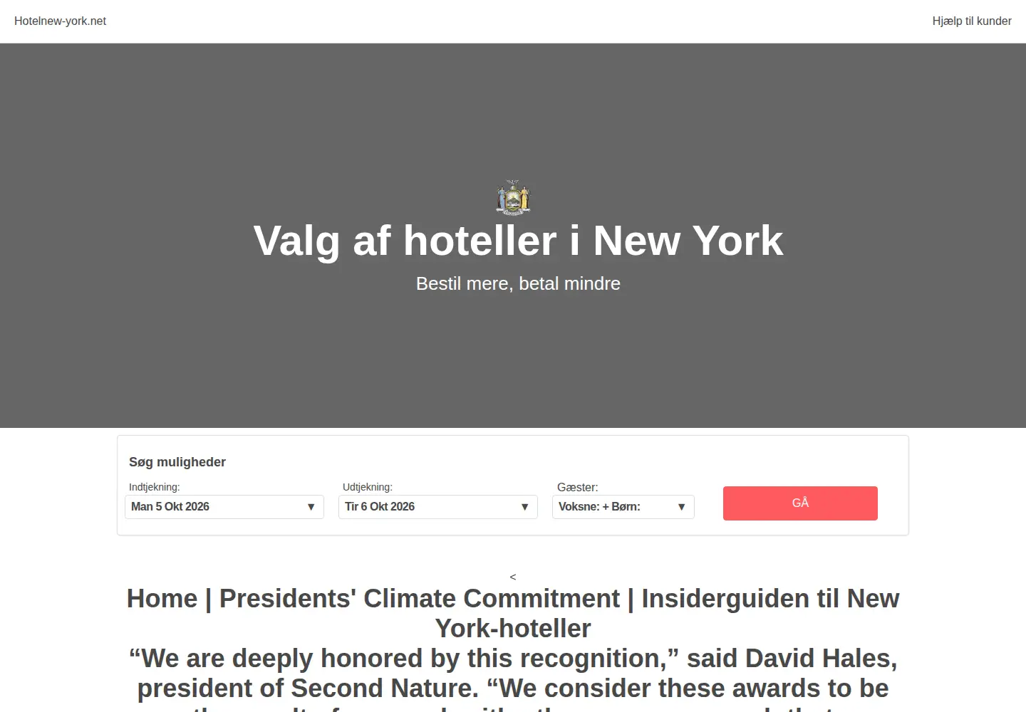 Screenshot of presidentsclimatecommitment.org