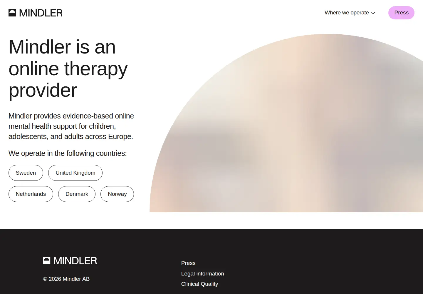 Screenshot of mindlercare.com
