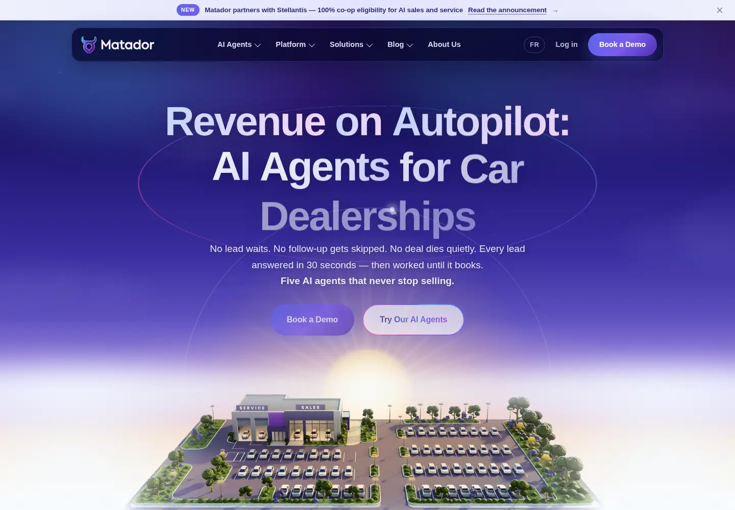 Screenshot of matador.ai