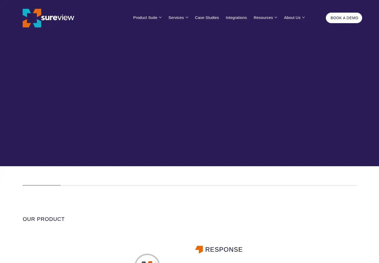 Captured homepage of sureviewsystems.com in the current scan