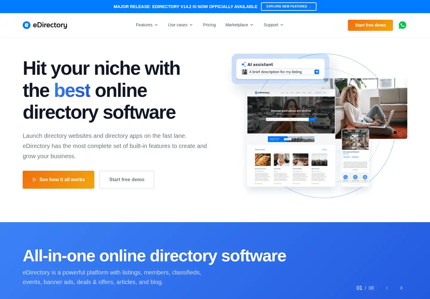 Screenshot of edirectory.com