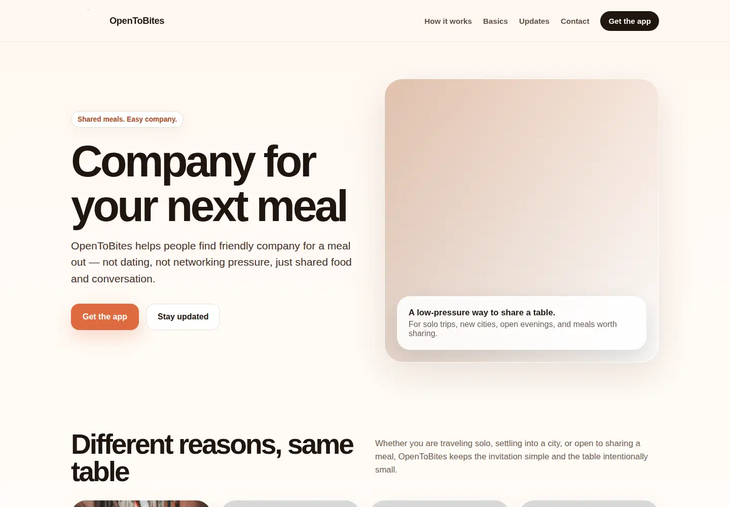 Captured homepage of opentobites.com in the current scan