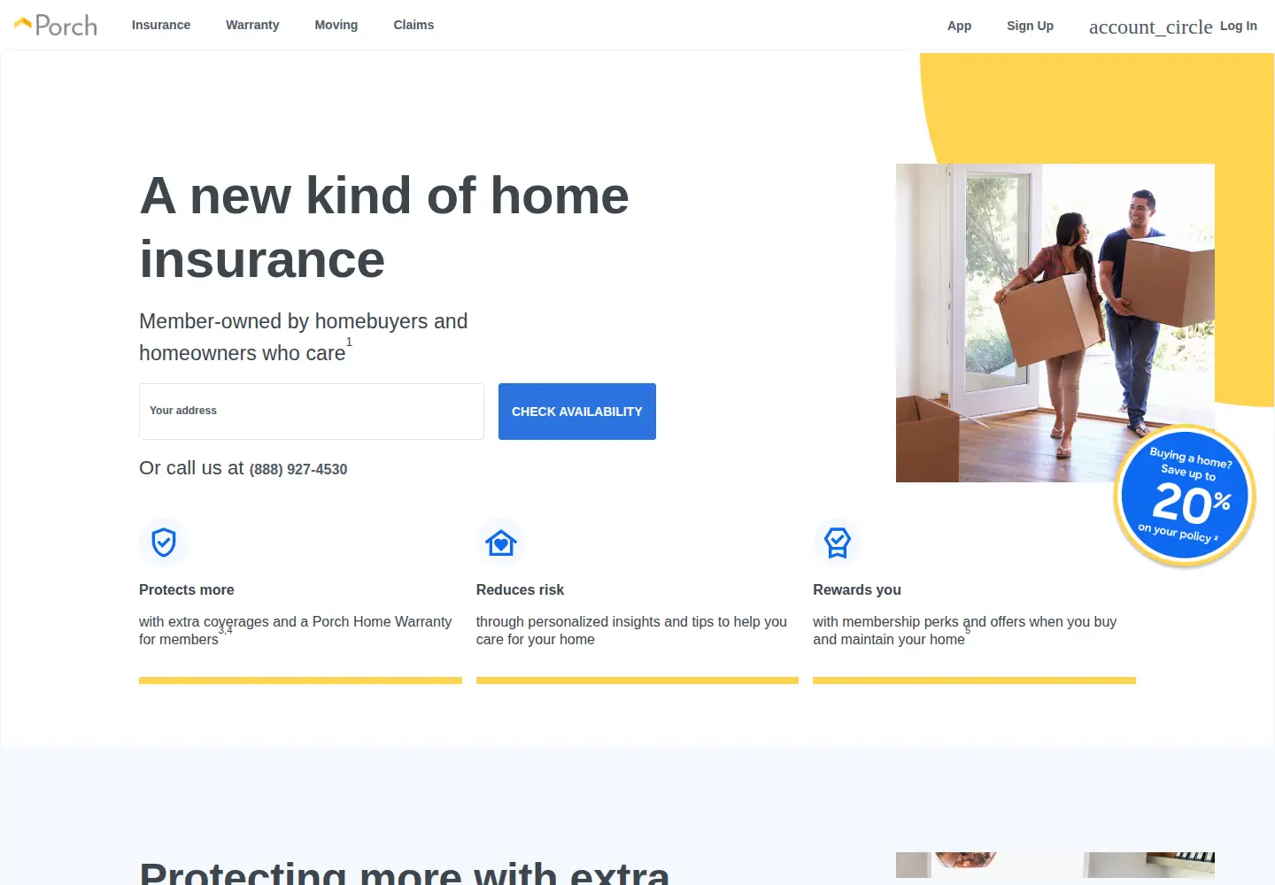 Screenshot of porch.com