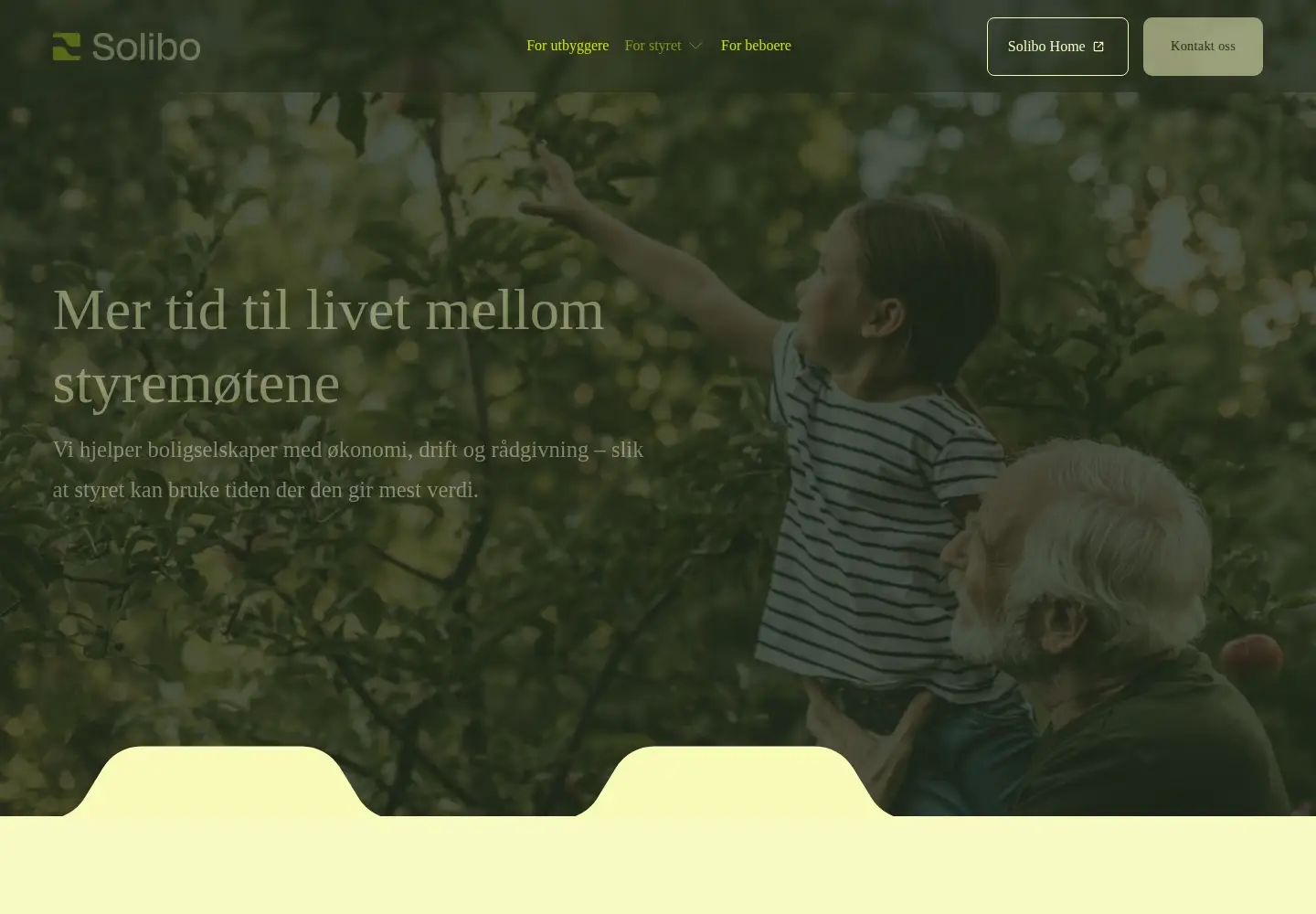 Captured homepage of solibo.no in the current scan