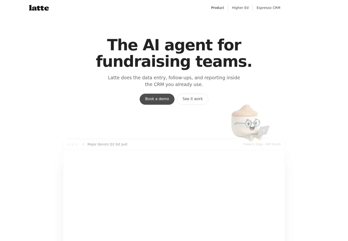 Captured homepage of latteconnect.com in the current scan